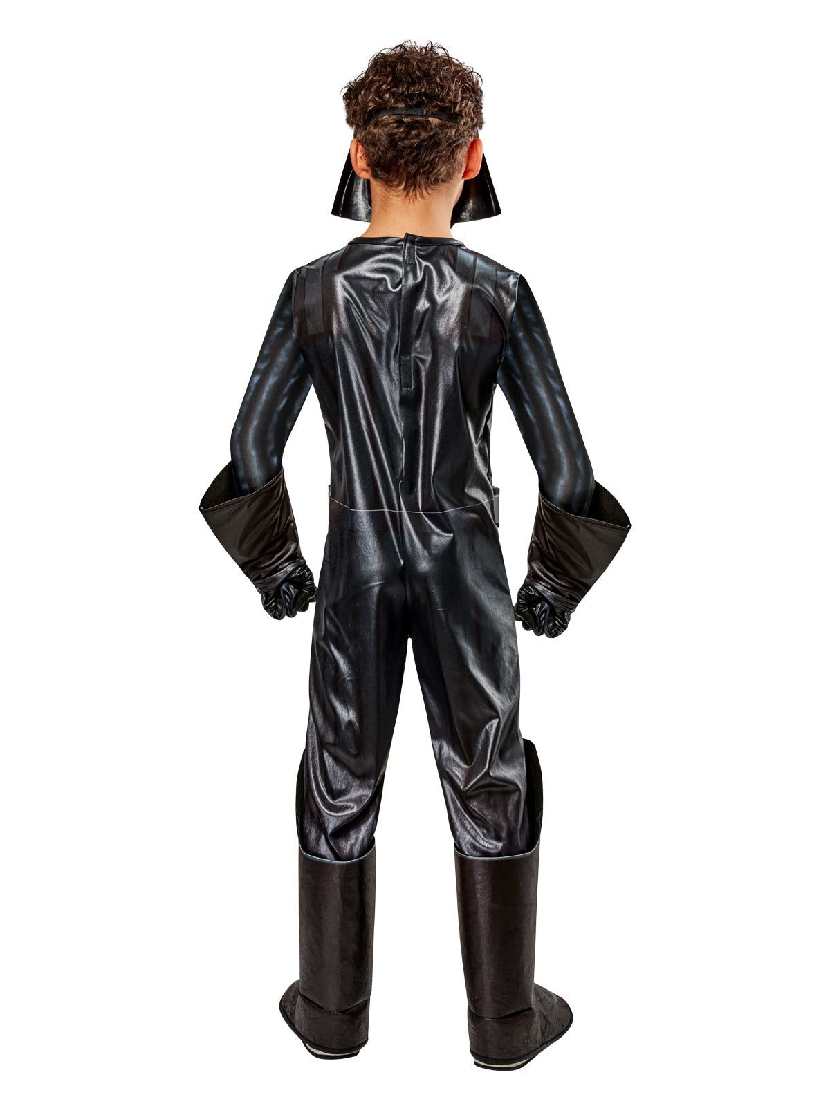 Back view of the premium Darth Vader padded jumpsuit without the cape