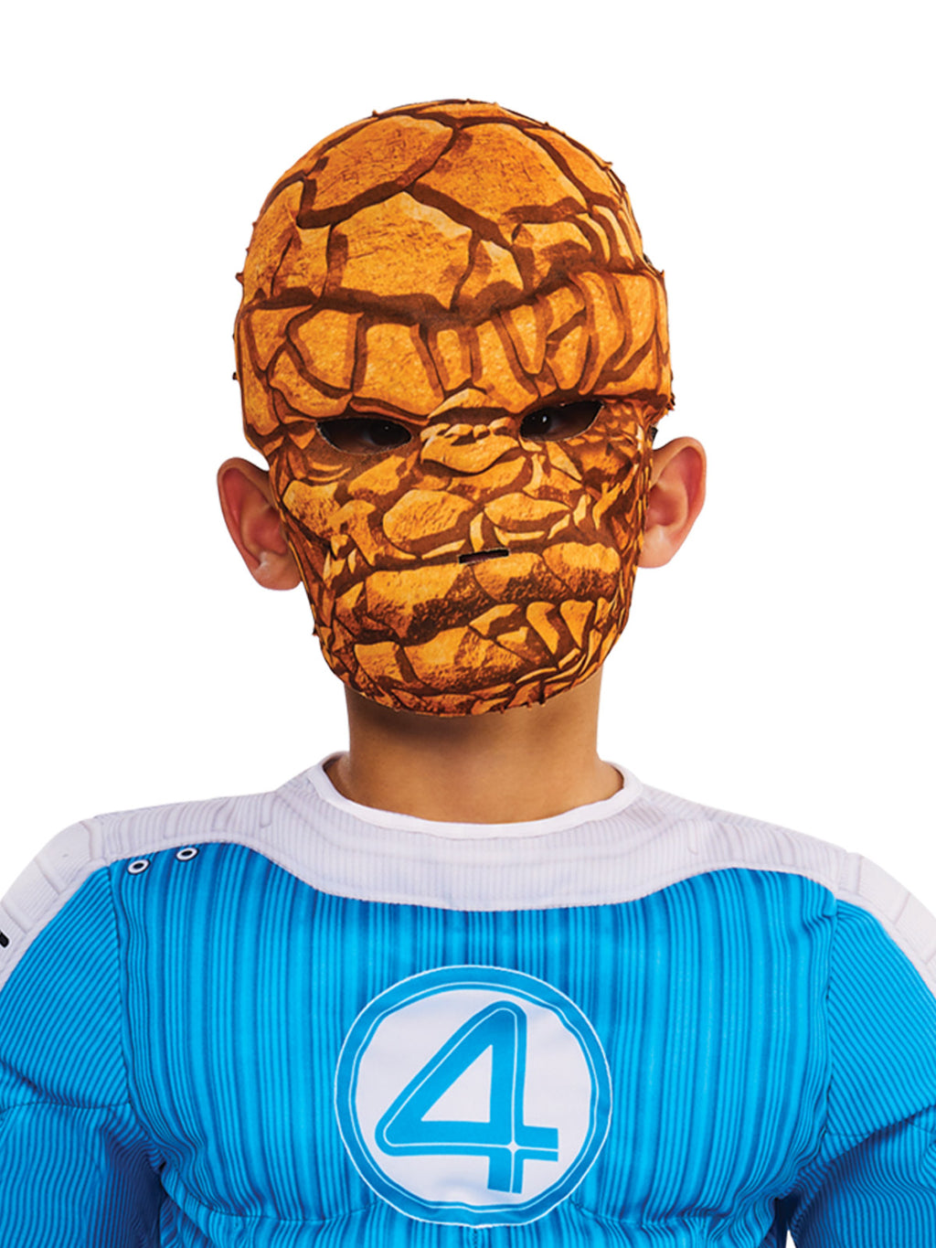 Close-up of The Thing moulded orange rock mask
