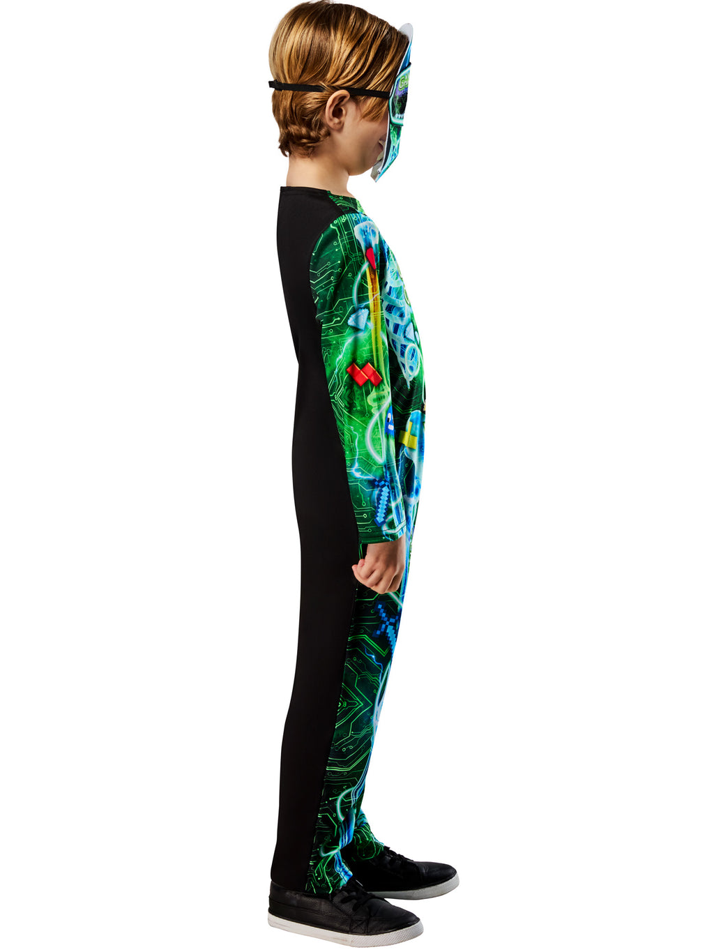 Side view of the Gamer Skeleton Costume, Child