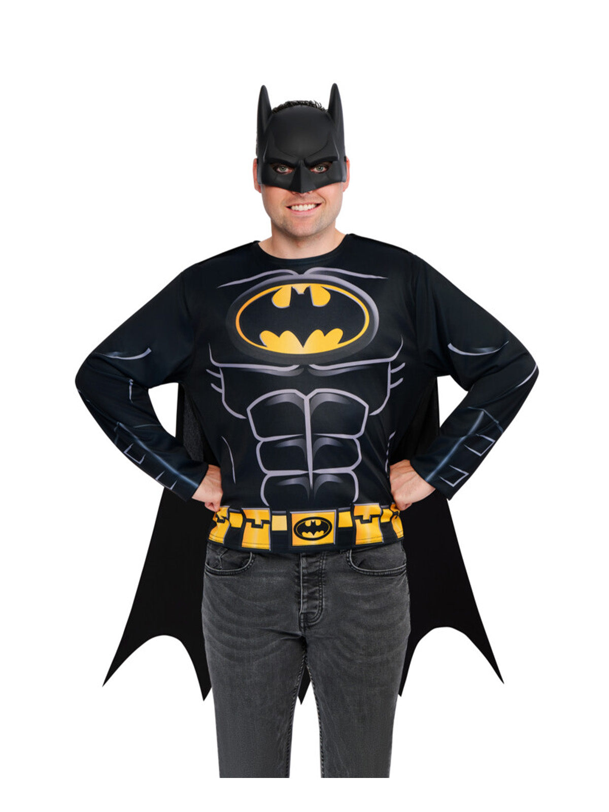 Batman Costume Top, Cape & Mask Adult