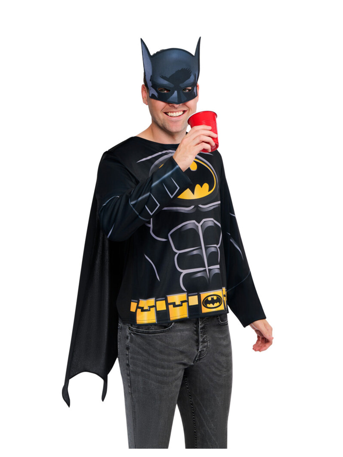 Batman Costume Top, Cape & Mask Adult
