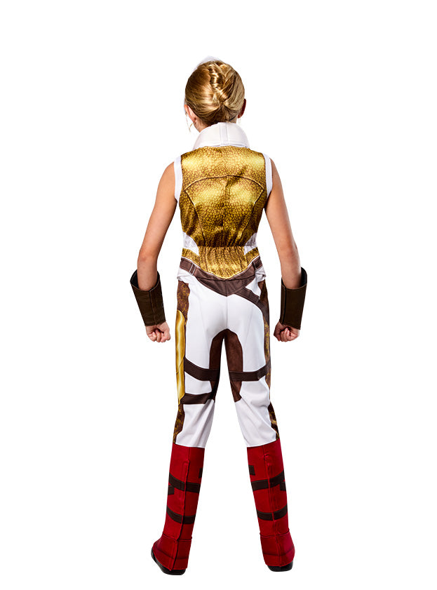 Back view of the He-Man Teela Deluxe Costume, Child