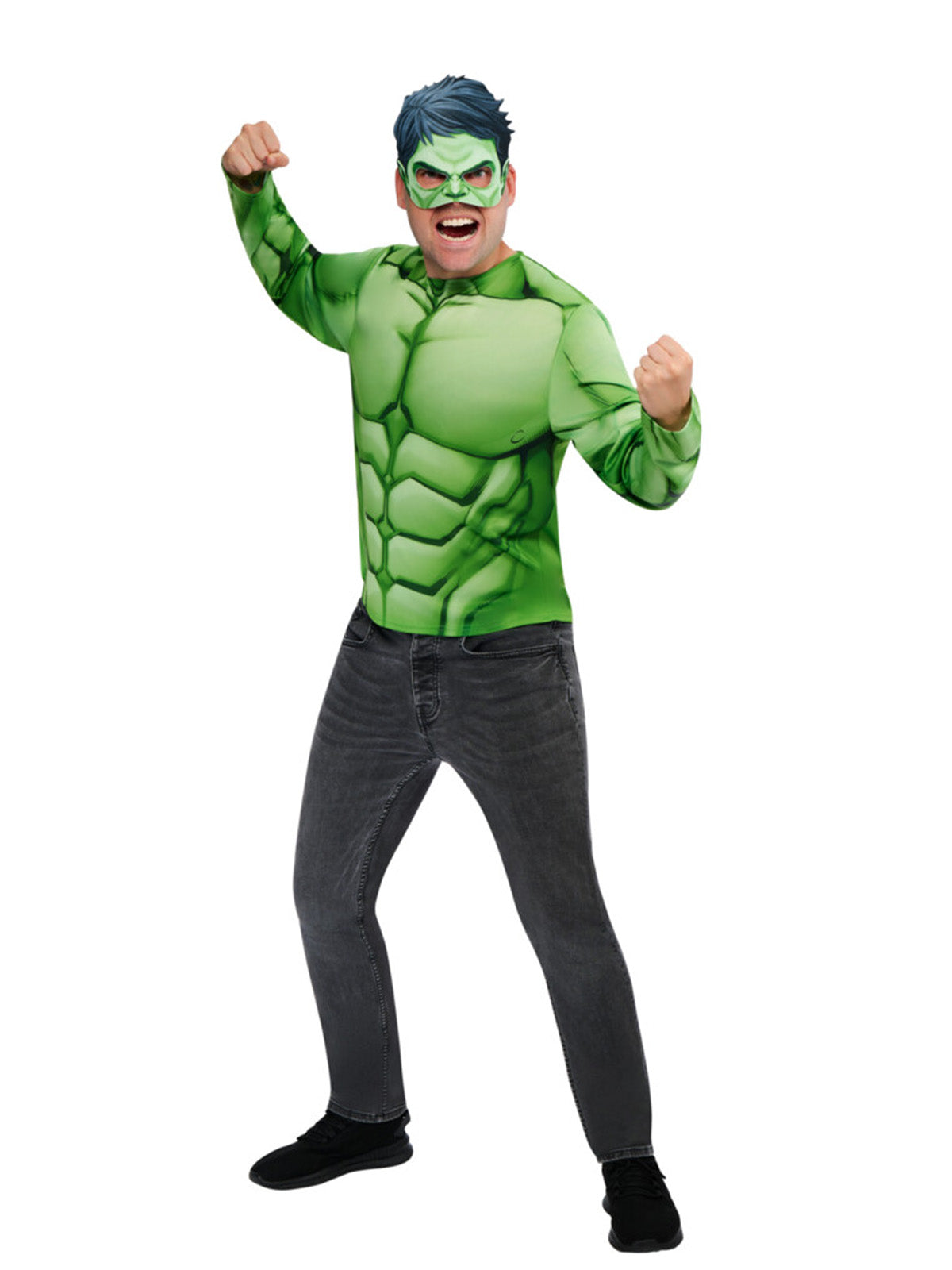 Hulk Costume Top & Mask, Adult