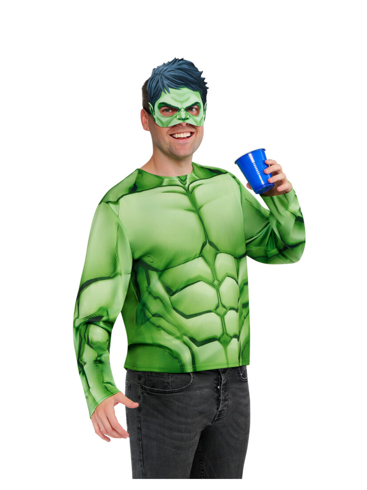 Hulk Costume Top & Mask, Adult