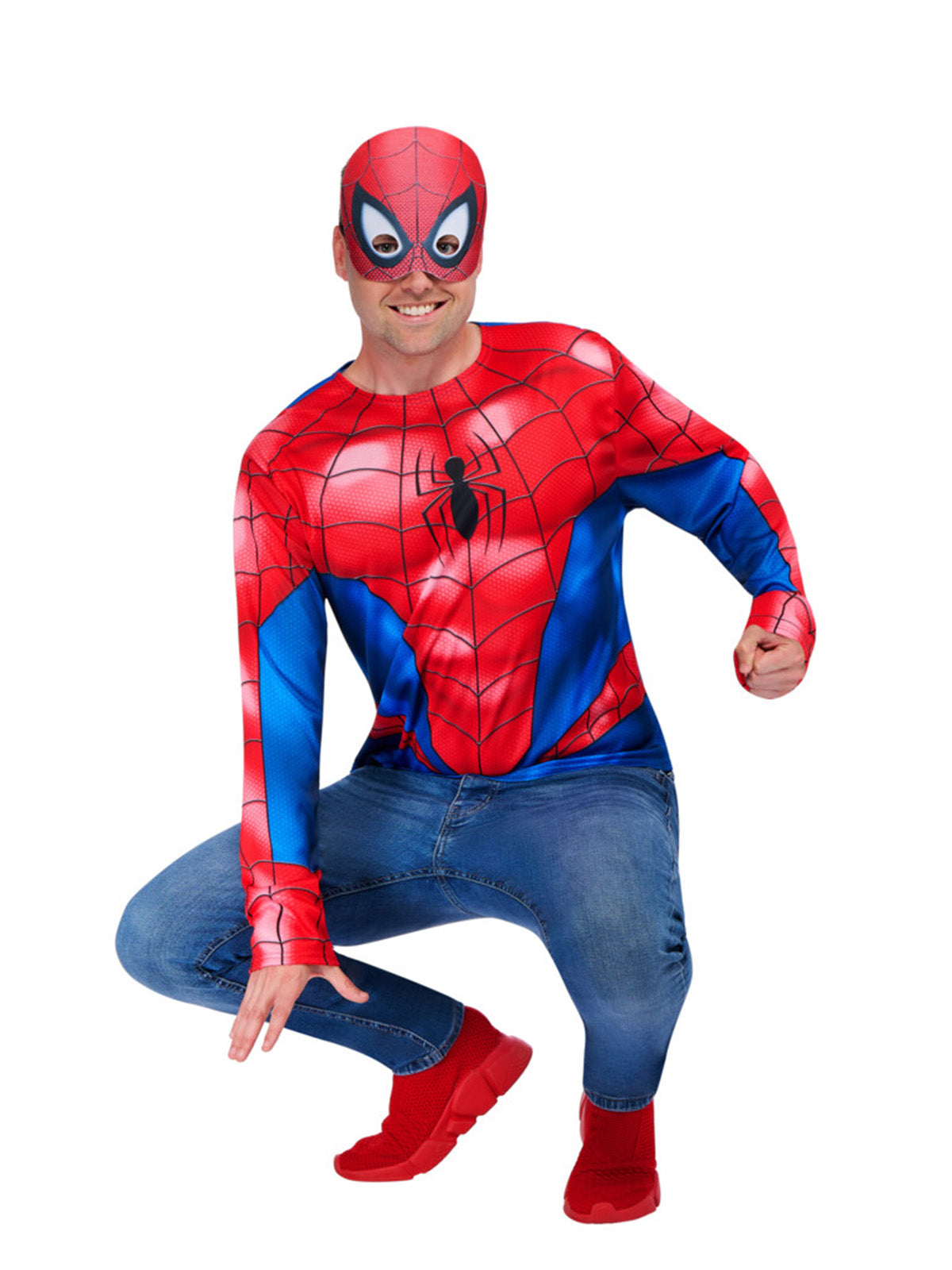 Spider-Man Costume Top & Mask, Adult