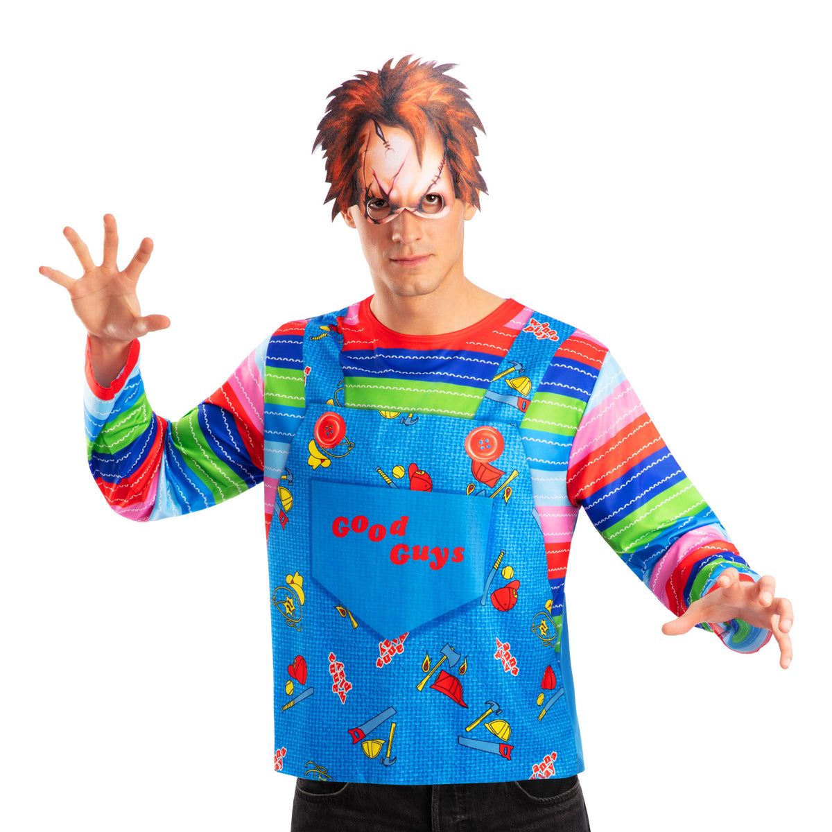 Chucky Costume Top & Mask, Adult