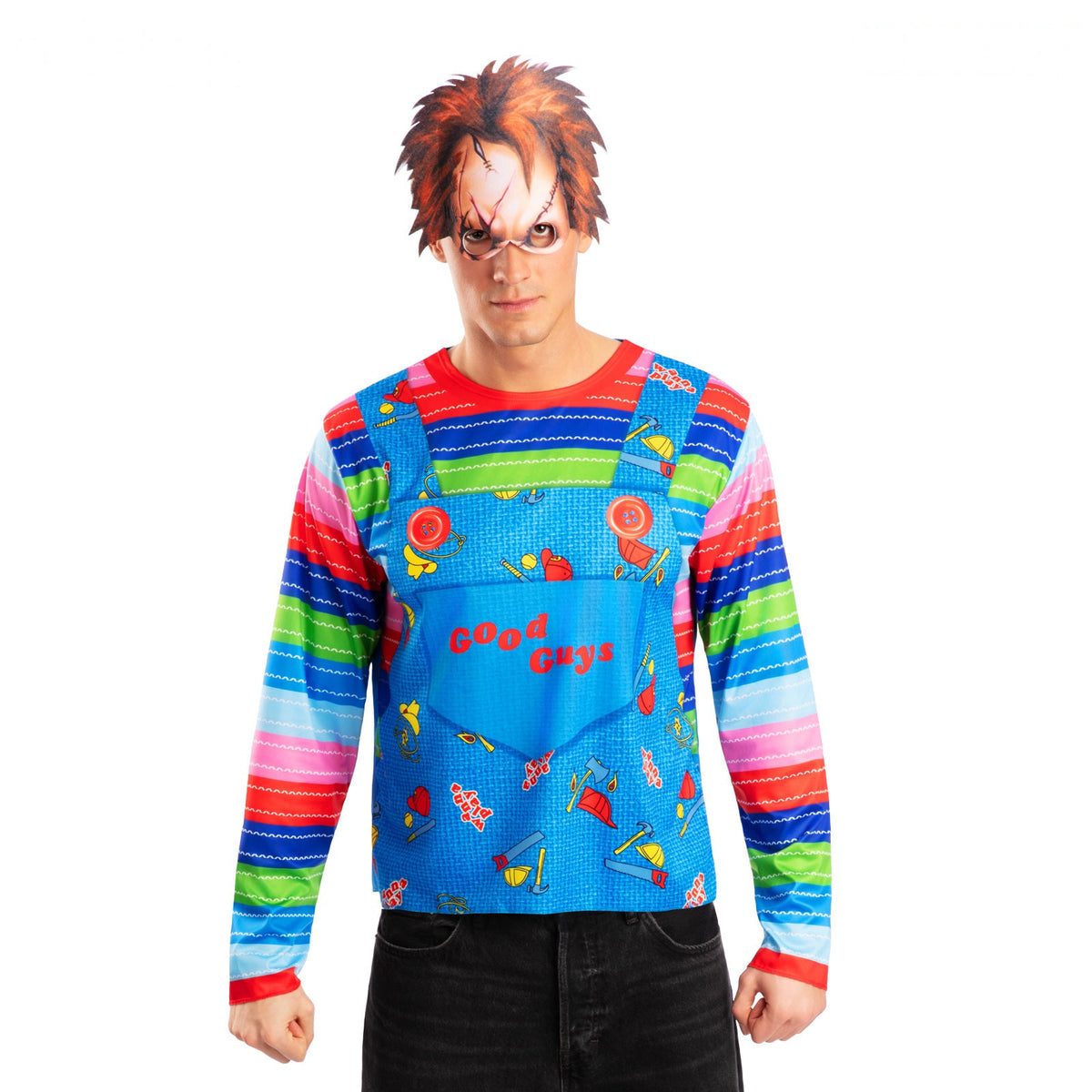 Chucky Costume Top & Mask, Adult