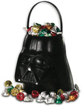 Black moulded Darth Vader helmet trick or treat bucket with a handle