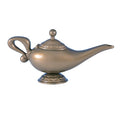 Tarnished gold moulded plastic genie lamp