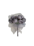 Corpse Bride Emily bouquet of grey dead-look roses with a tulle surround