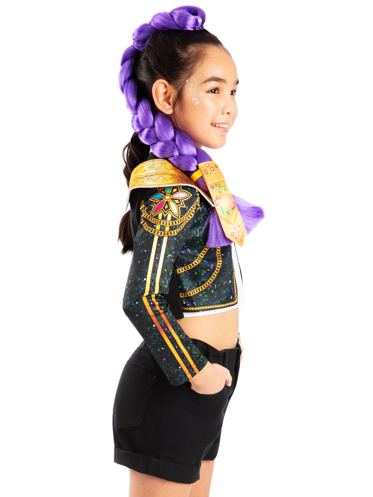 K-Pop Demon Hunters Rumi Deluxe Clip On Hair Braid (65cm) - Child