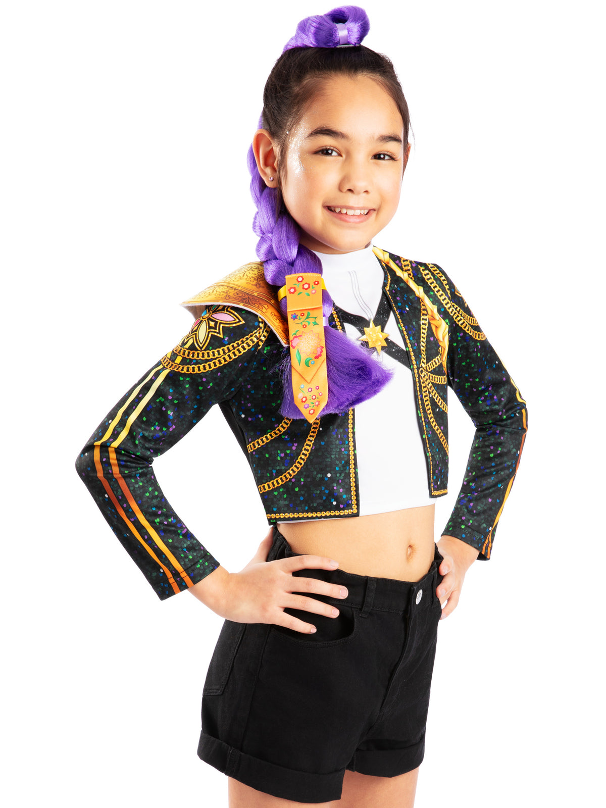 K-Pop Demon Hunters Rumi Deluxe Clip On Hair Braid (65cm) - Child