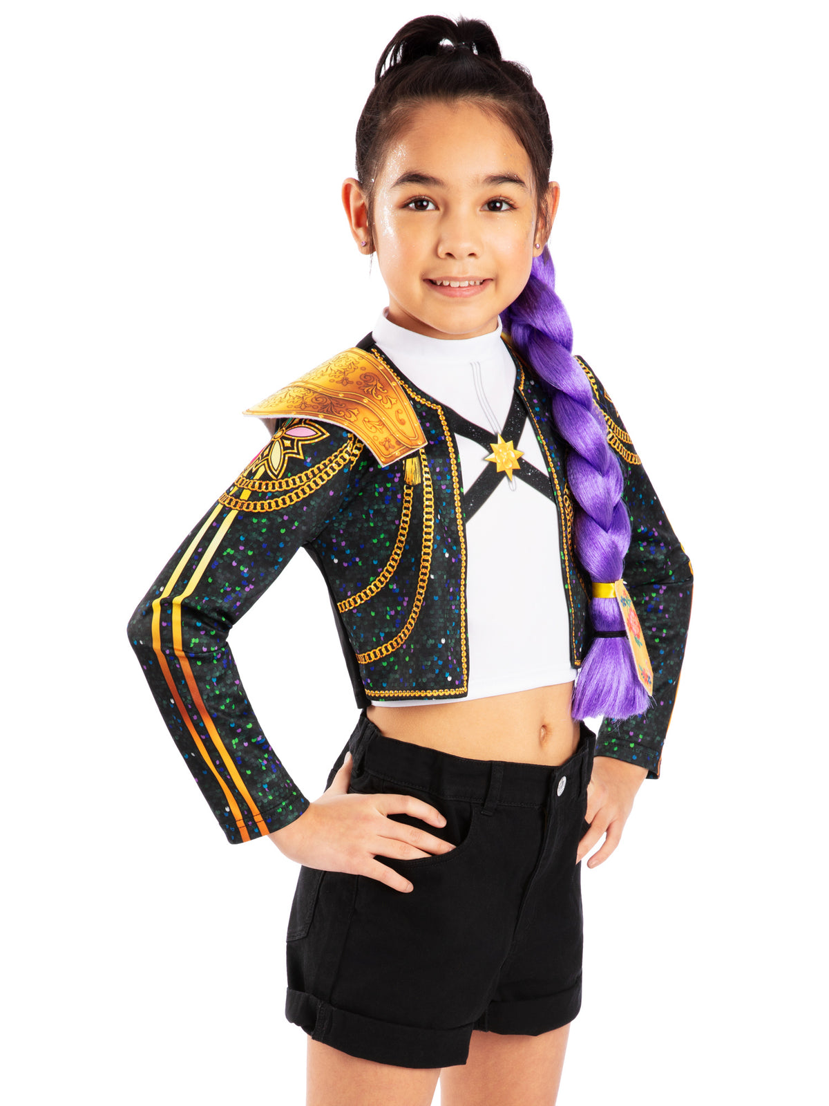 K-Pop Demon Hunters Rumi Clip On Hair Braid (40cm), Child