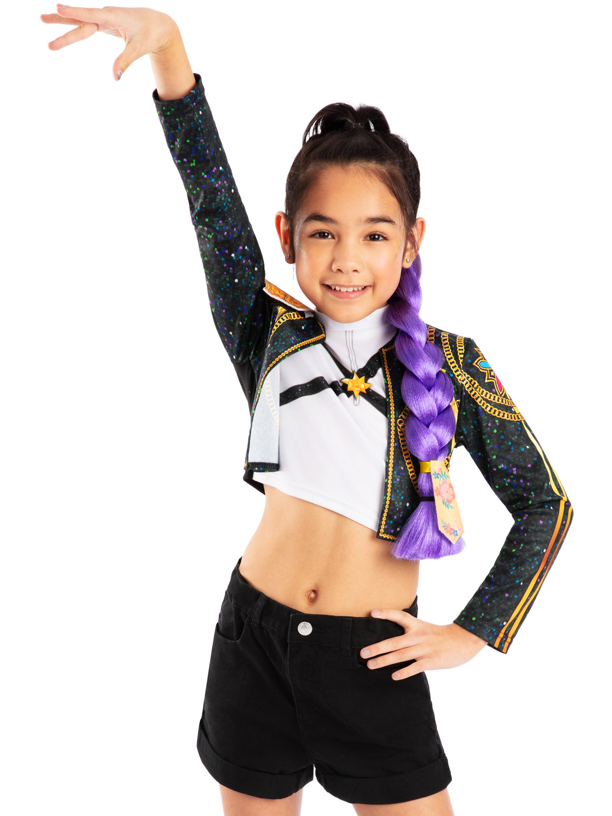 K-Pop Demon Hunters Rumi Clip On Hair Braid (40cm), Child