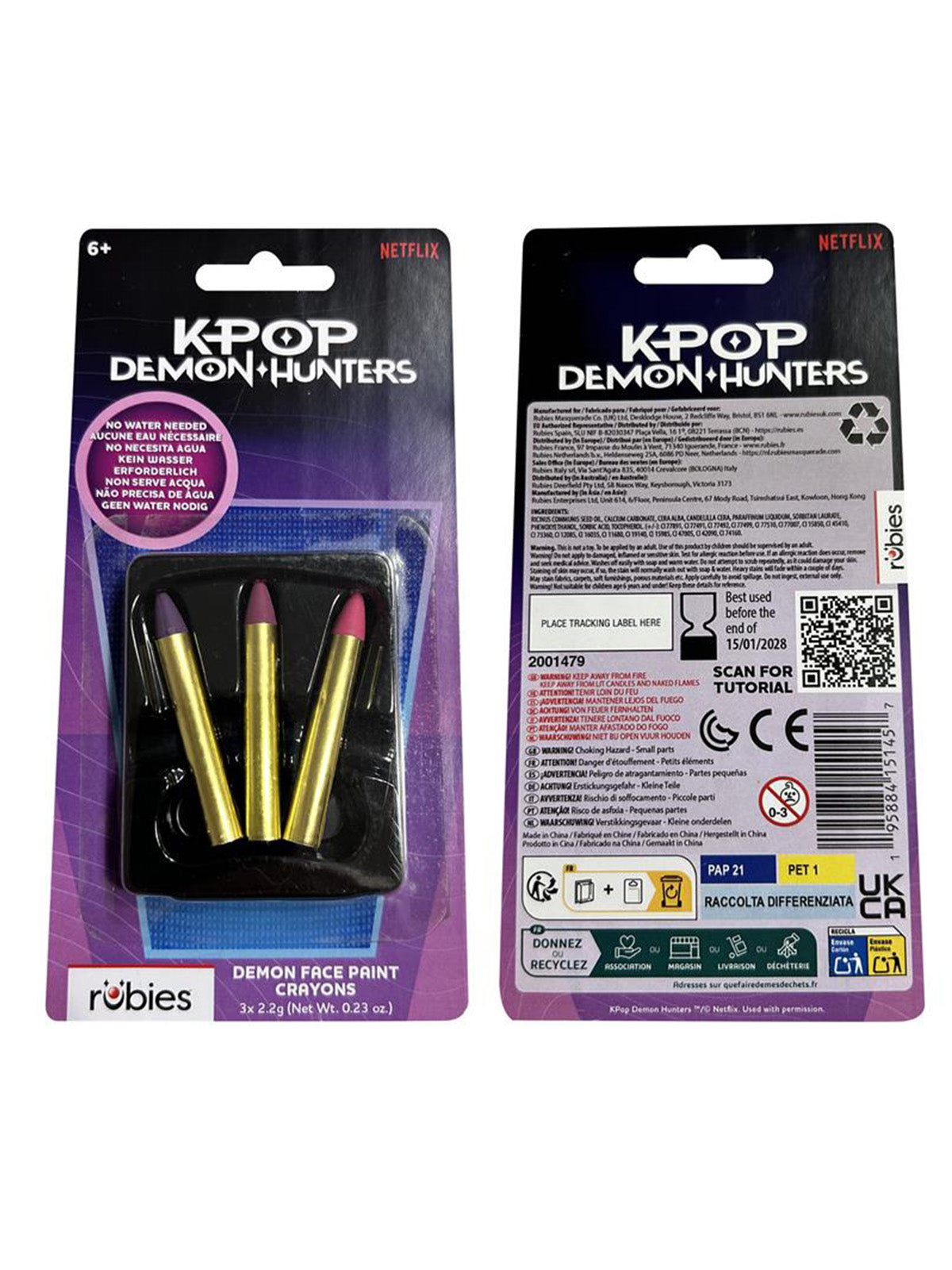 K-Pop Demon Hunters Face Paint Set - Child