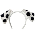 White headband with floppy black-spotted dalmatian ears for Chloe