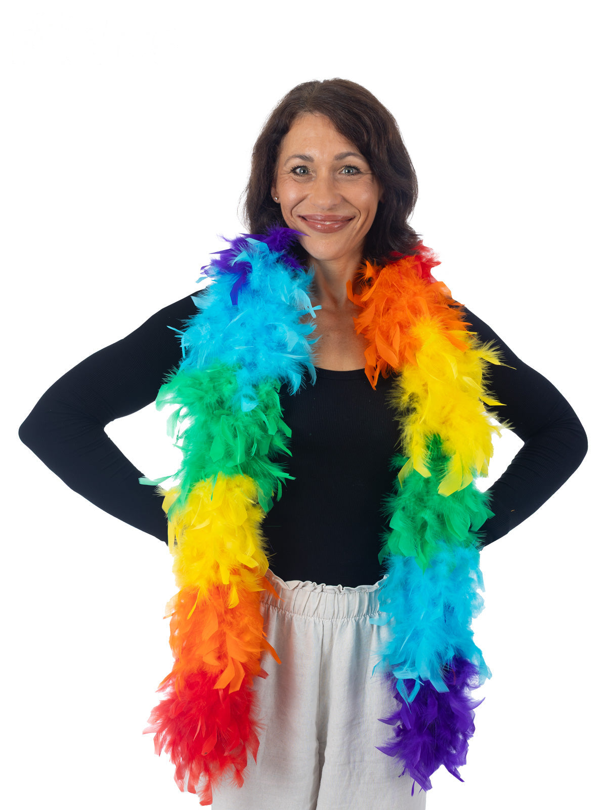 Rainbow Feather Boa