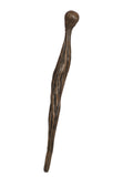 Brown mock-wood Yoda stick with carved detail