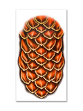 Large orange dragon scale temporary body tattoo