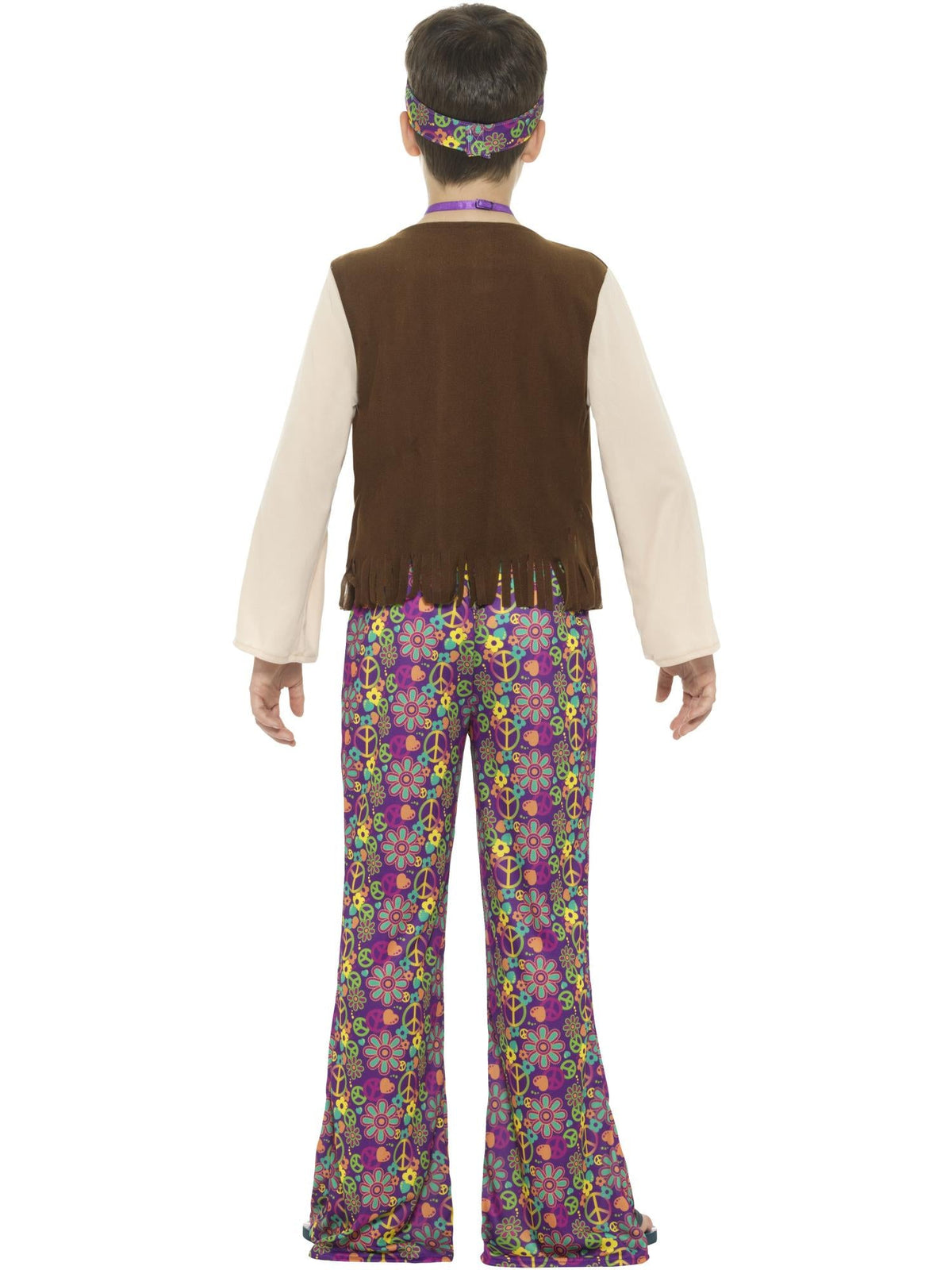Back view of the Hippie Boy Costume, Child