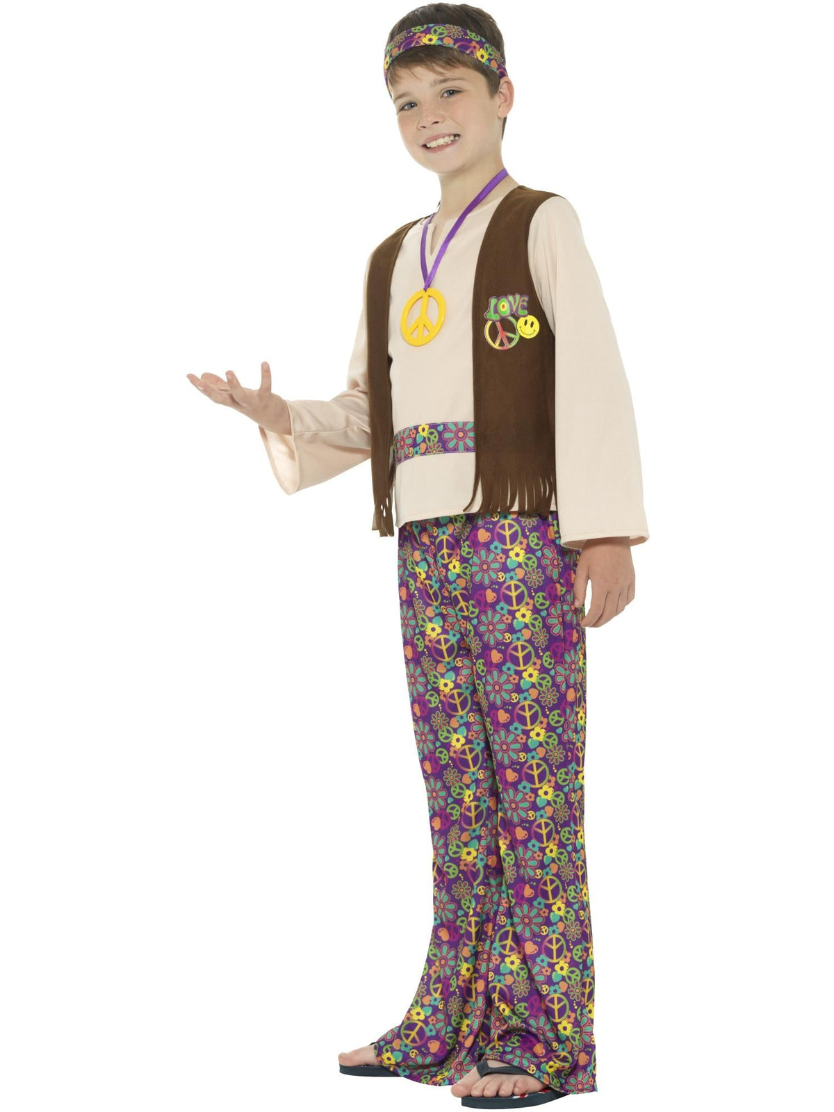 Side view of the Hippie Boy Costume, Child