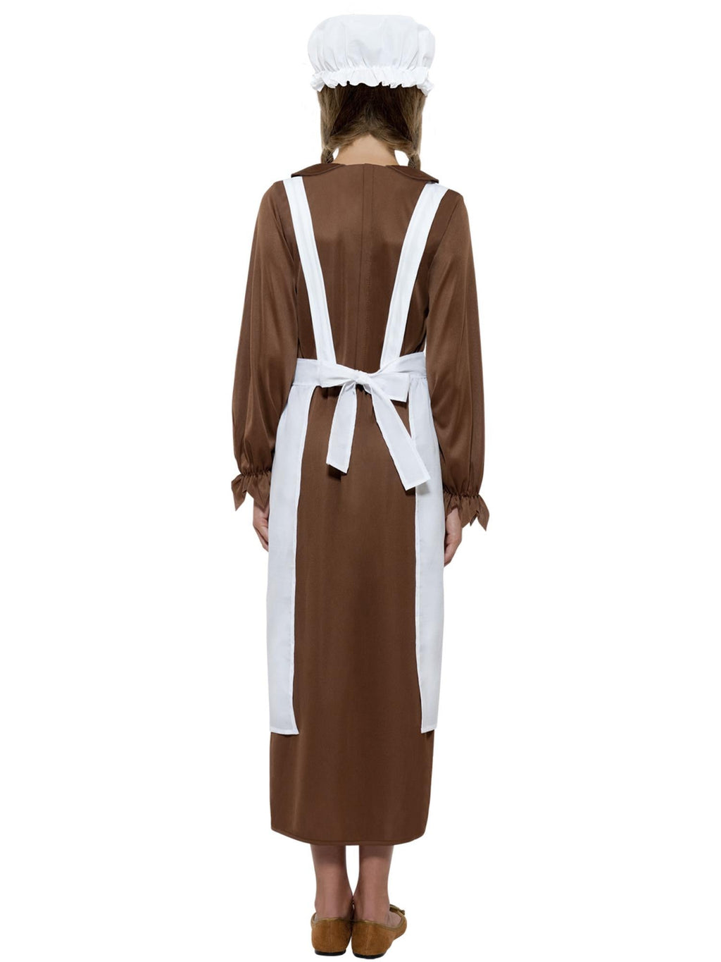 Victorian mob cap and apron kit, back view