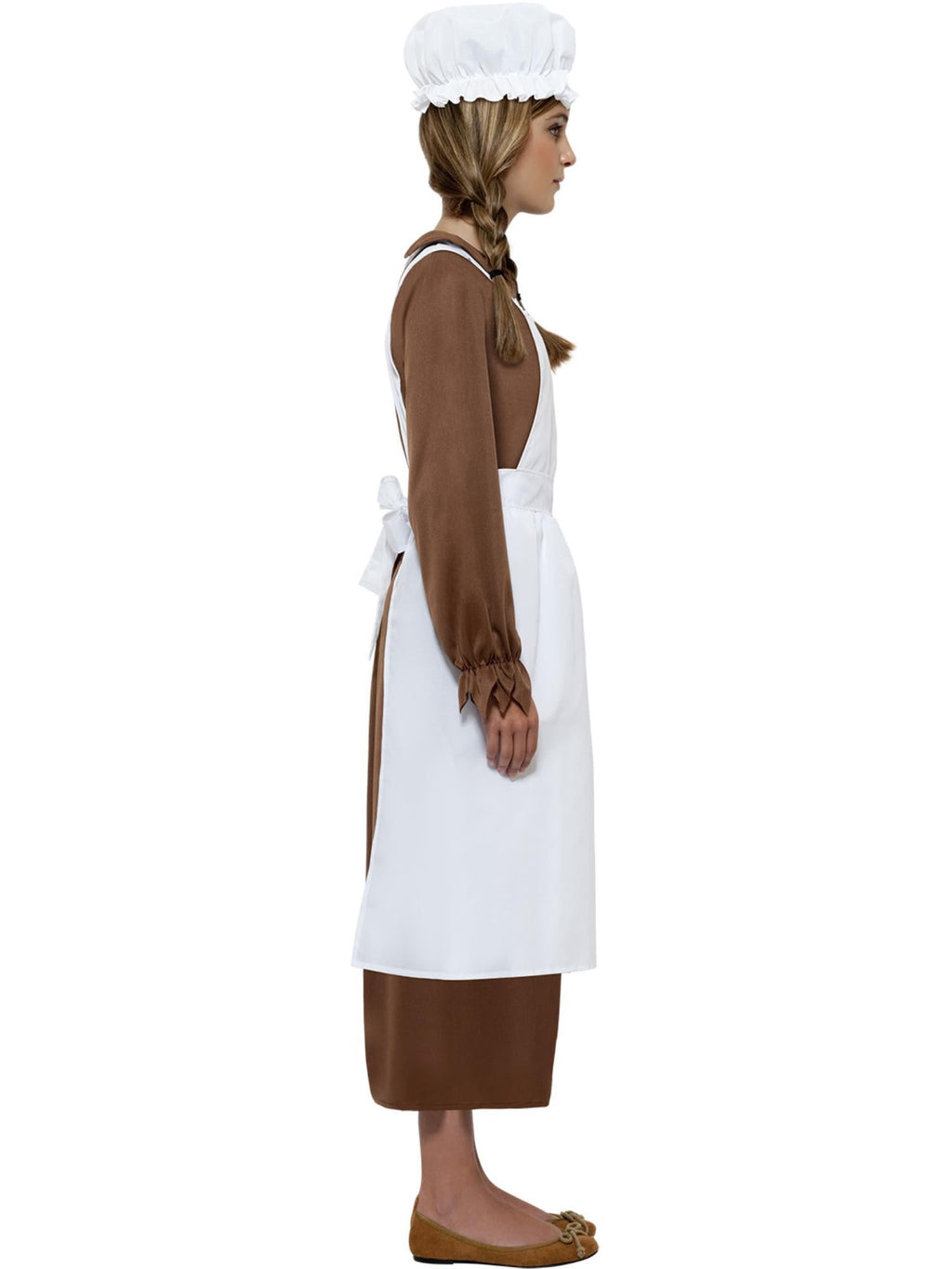 Victorian mob cap and apron kit, side view