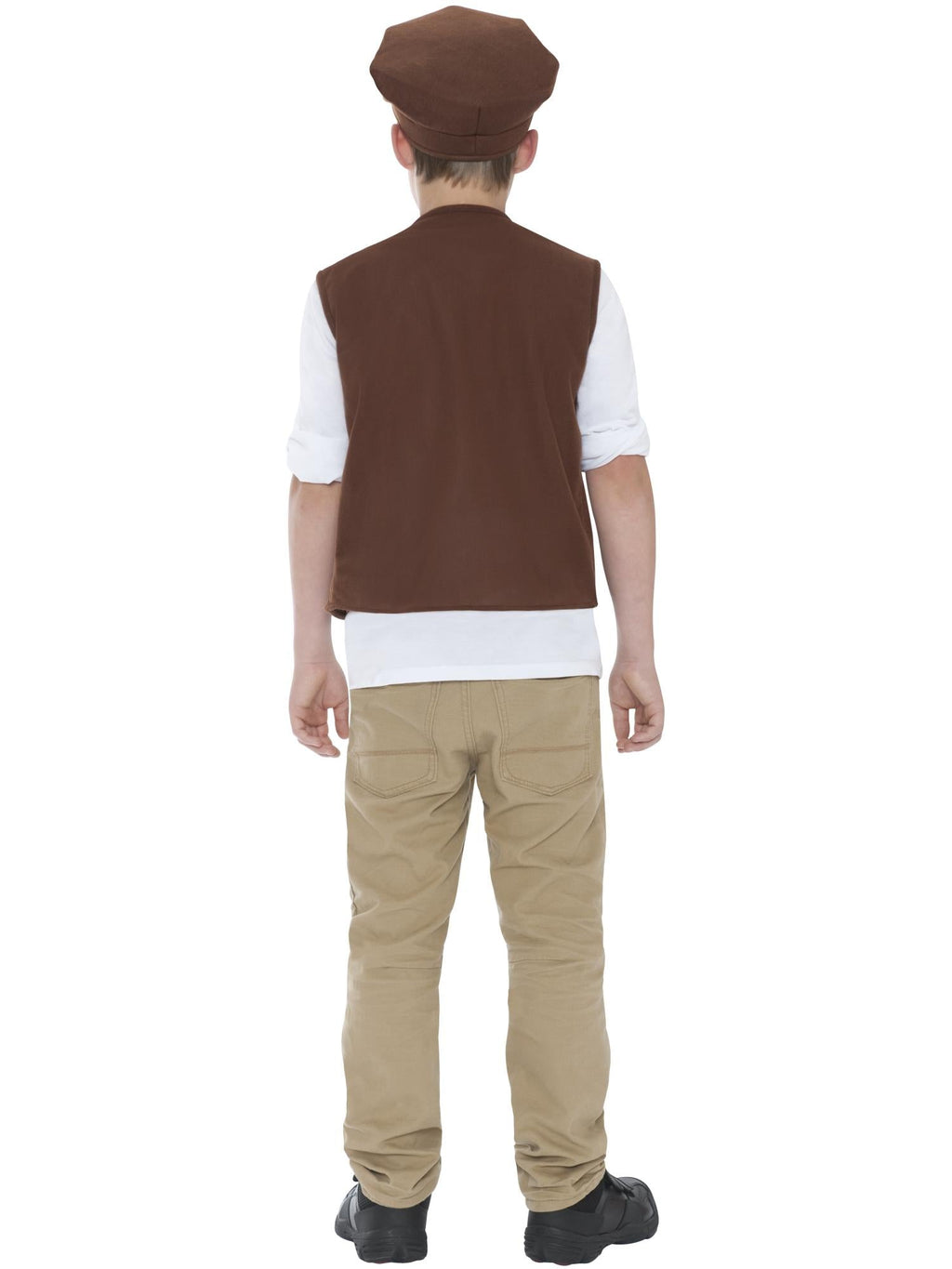 Victorian urchin cap and waistcoat kit, back view