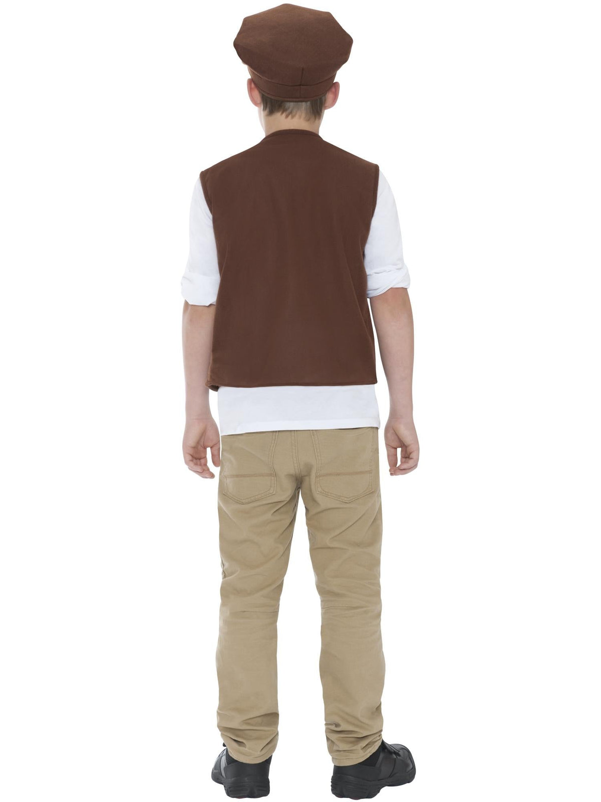 Victorian urchin cap and waistcoat kit, back view