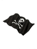 Black pirate flag with white skull and crossbones