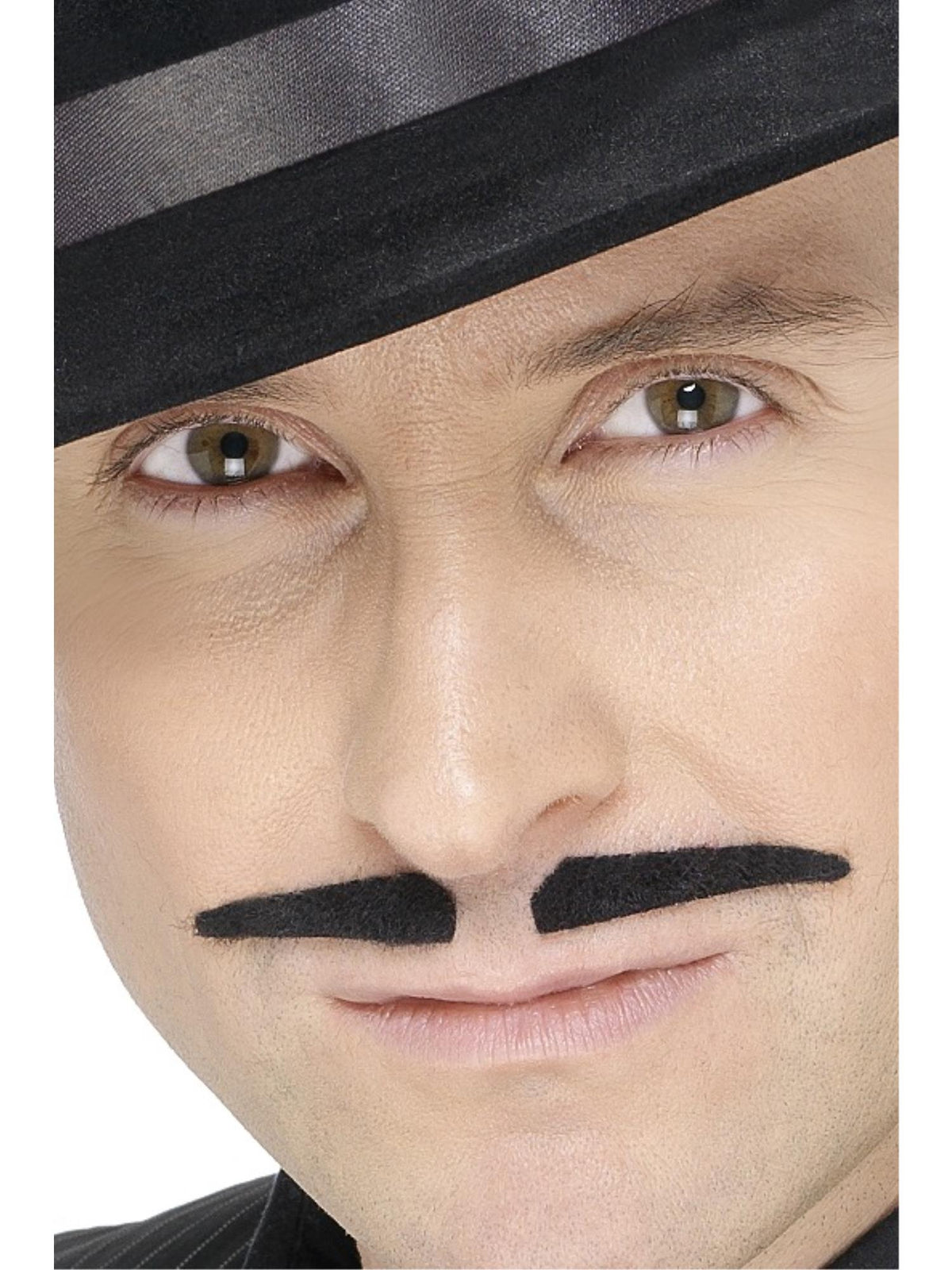 Man wearing a thin black spiv moustache