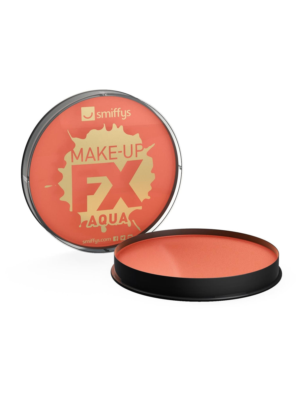 Orange face and body paint, alternate view