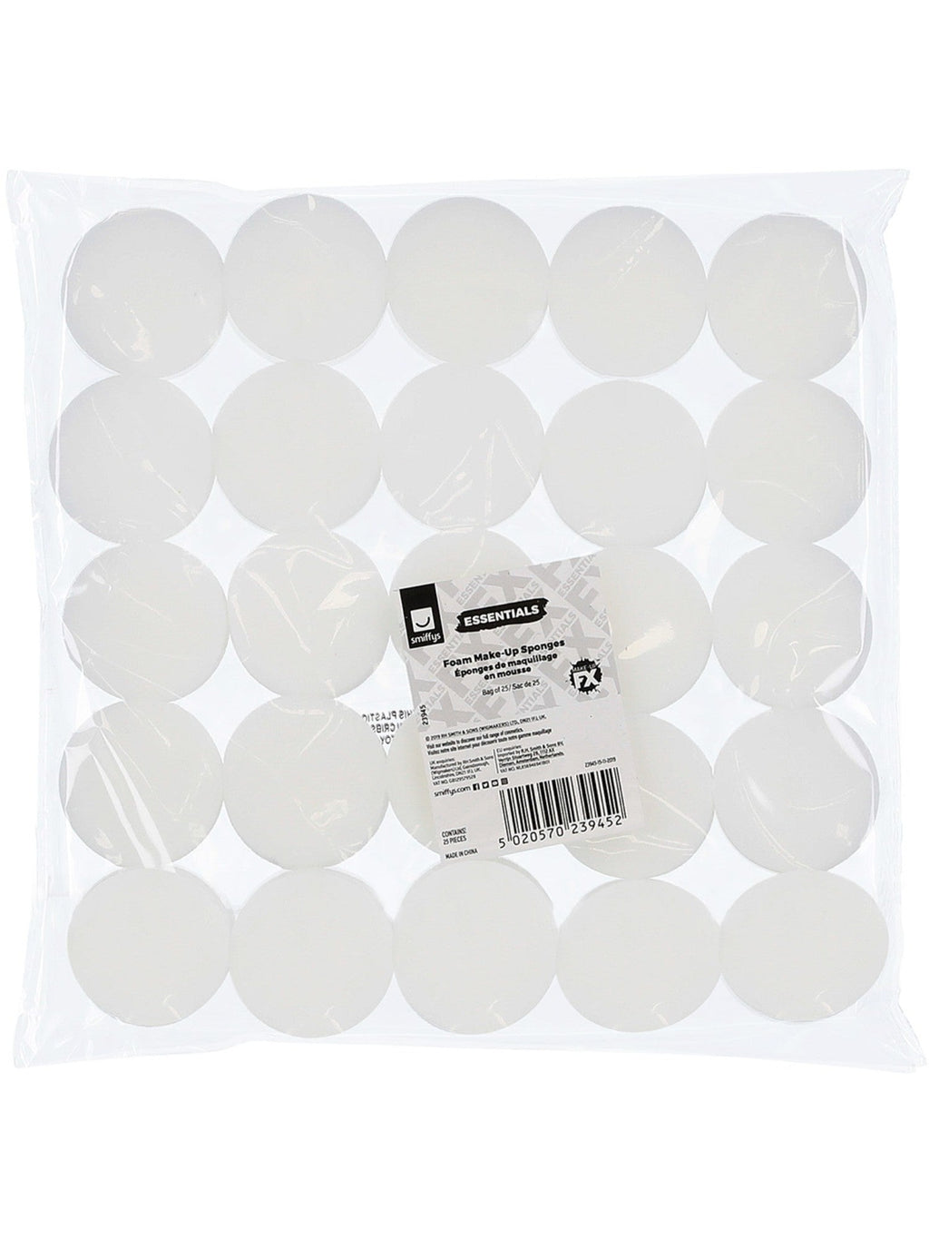 Foam make-up sponges in their retail packaging