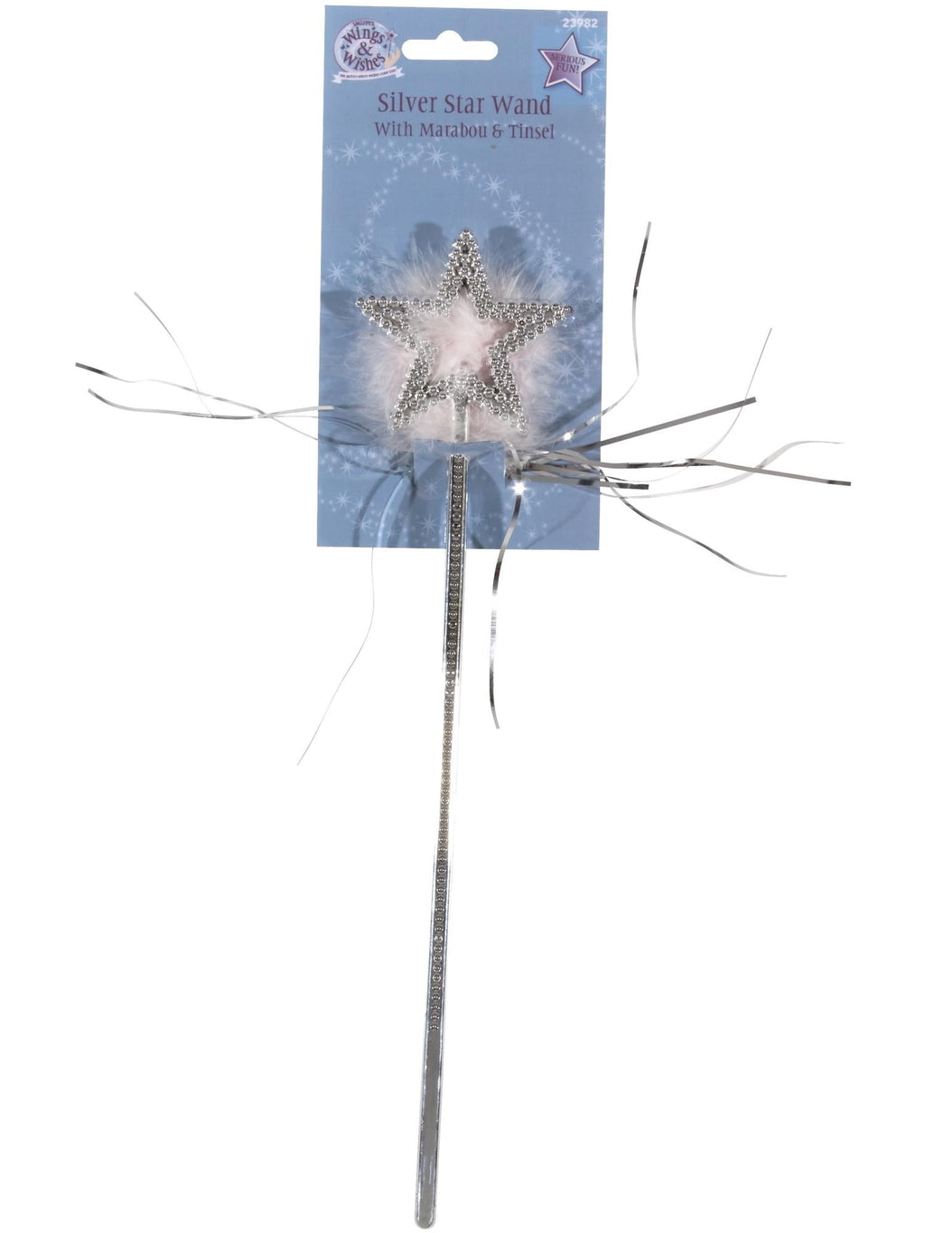 Silver star wand, alternate view