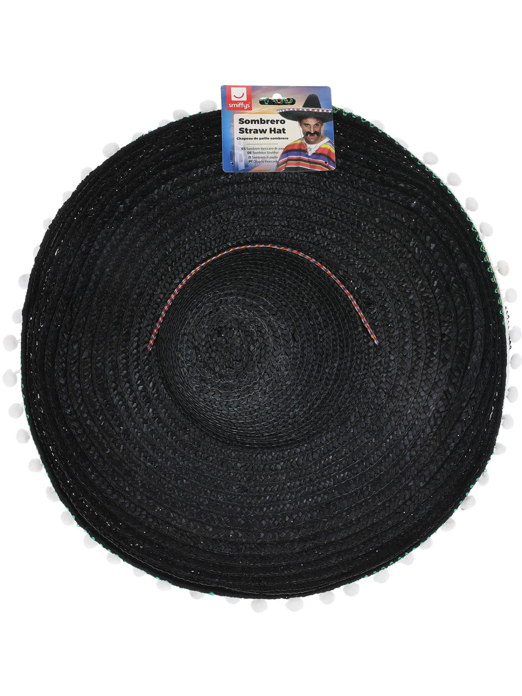 Straw sombrero in its retail packaging
