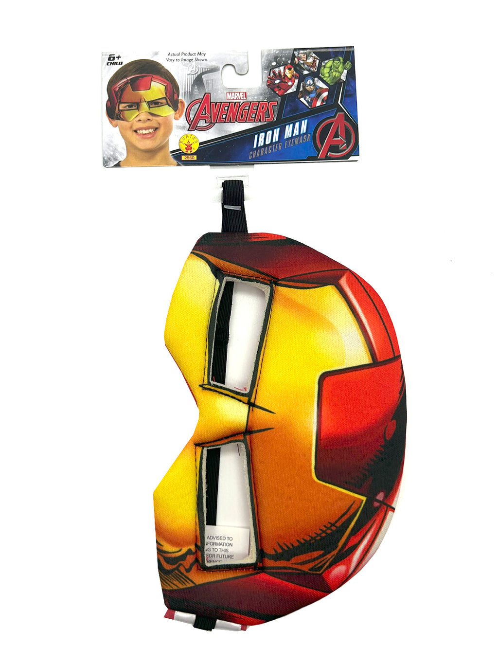 Iron Man plush eyemask in its retail packaging