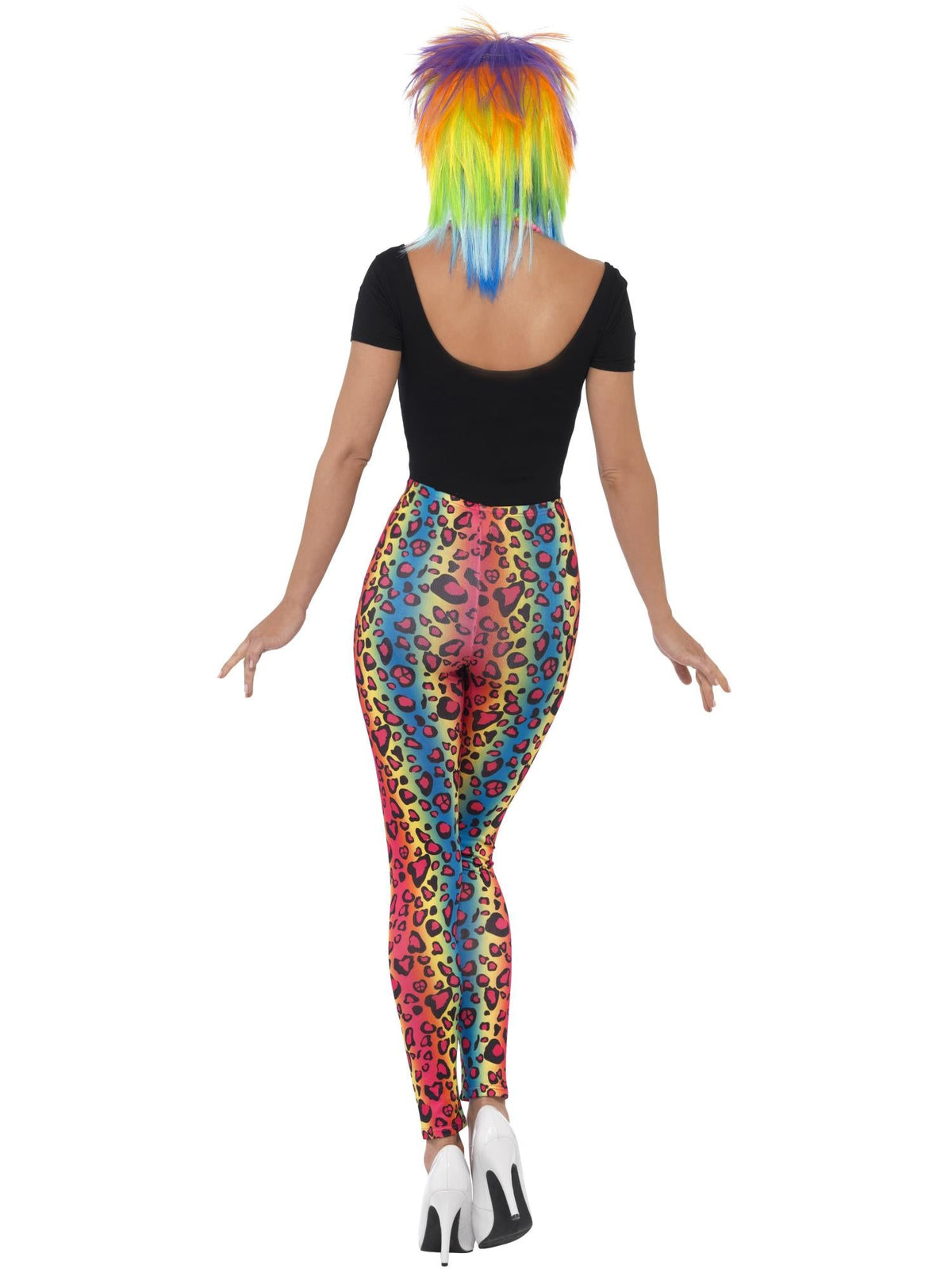 Leopard Print Leggings, Neon - Adult