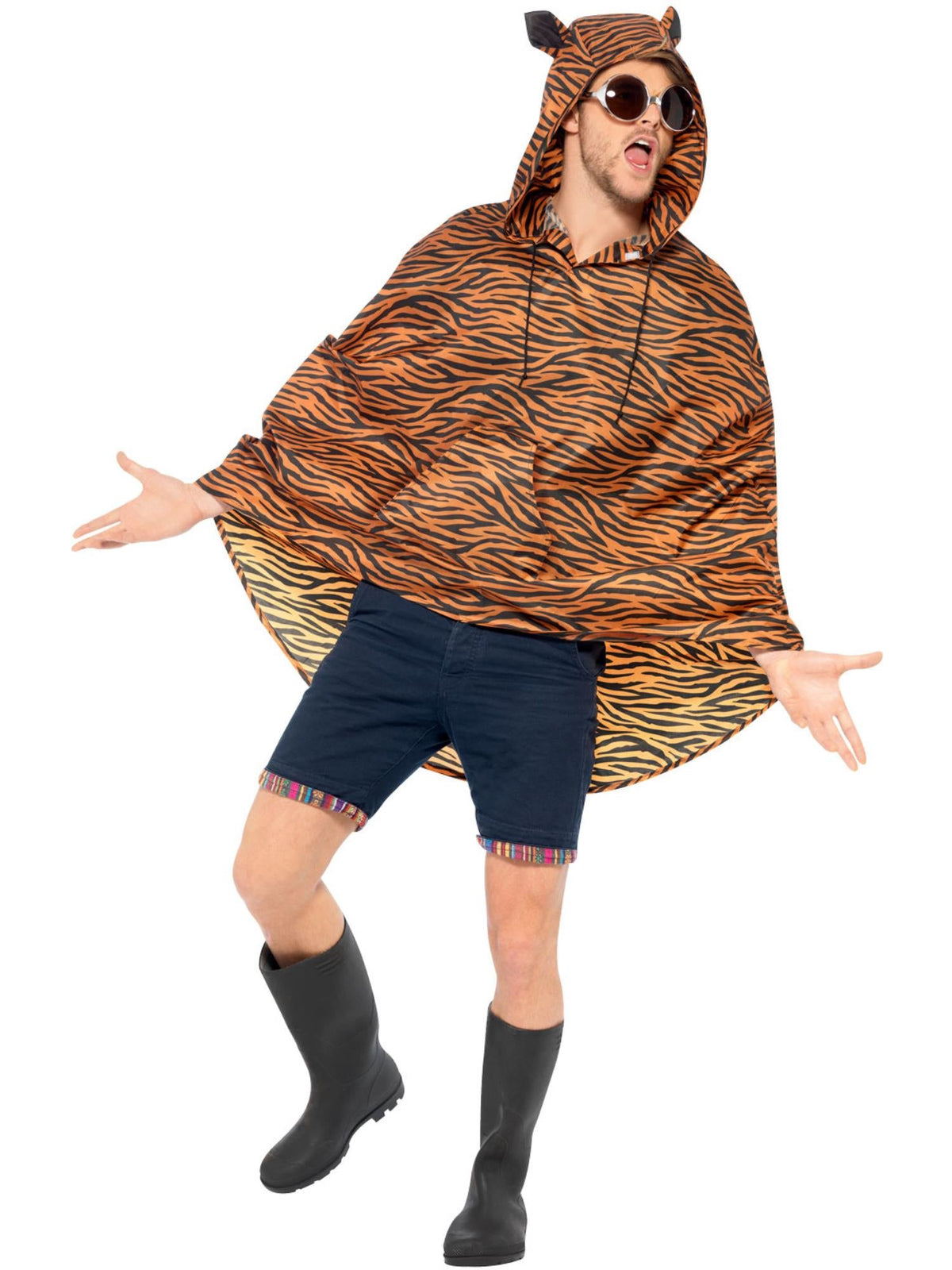 Tiger Party Poncho, Adult
