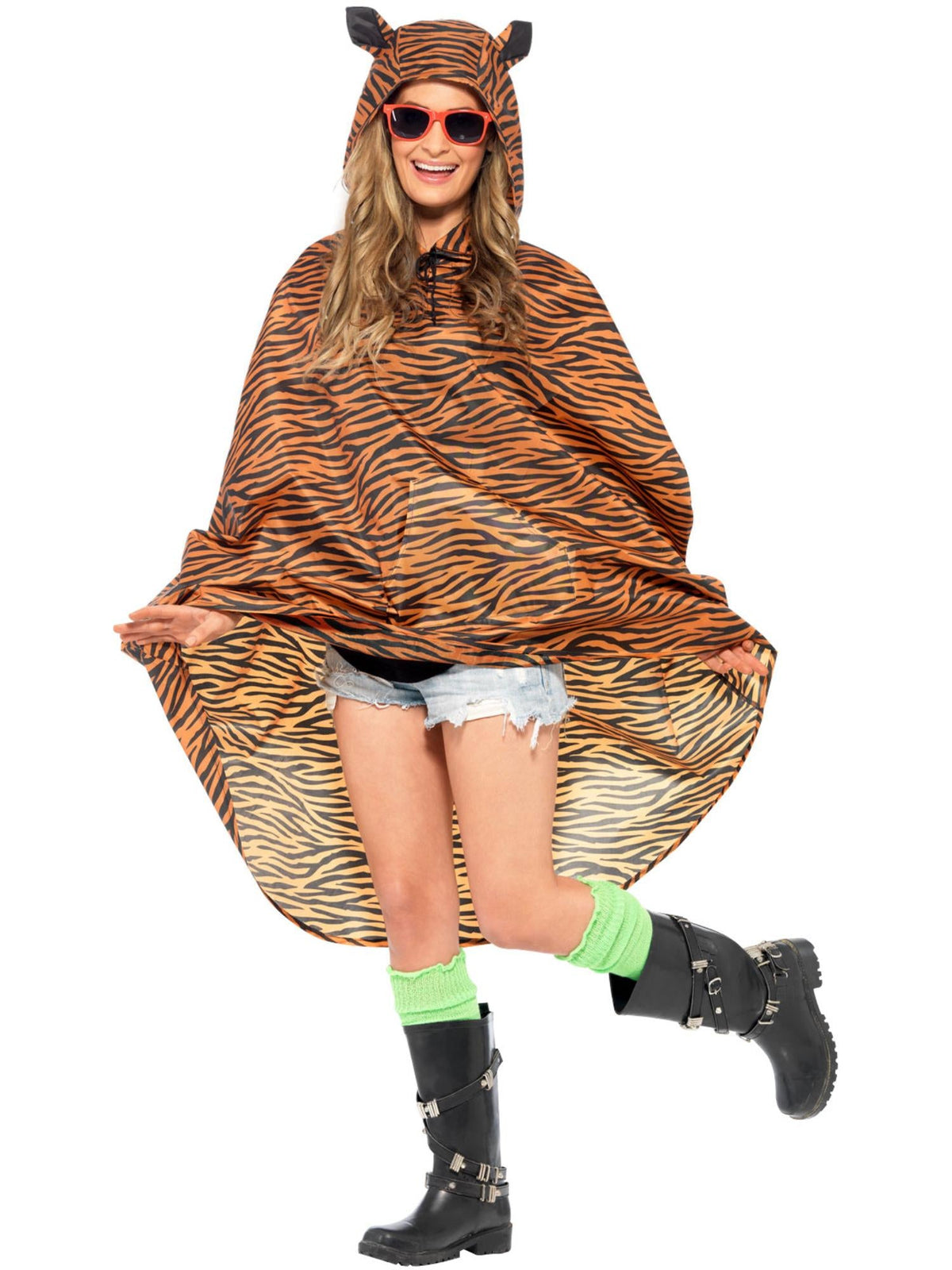 Tiger Party Poncho, Adult