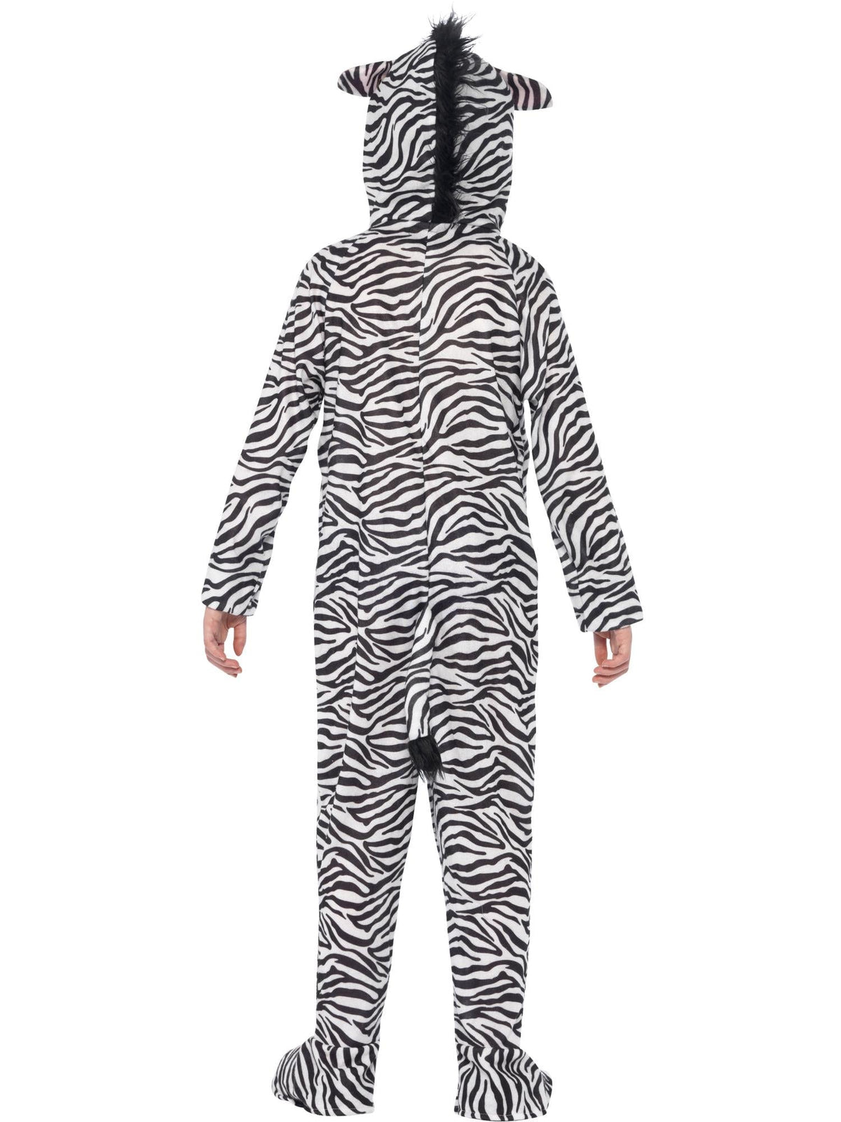 Back view of the Zebra Onesie Costume, Child