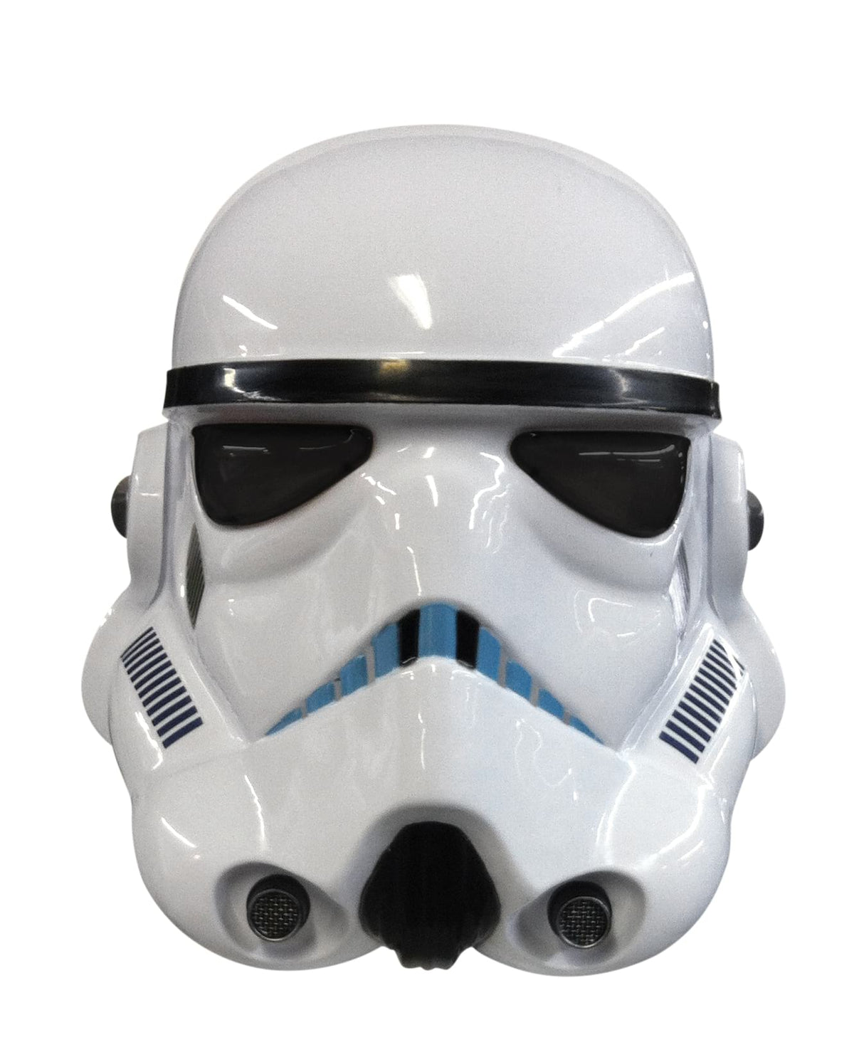 White Stormtrooper deluxe two-piece helmet mask with blue details