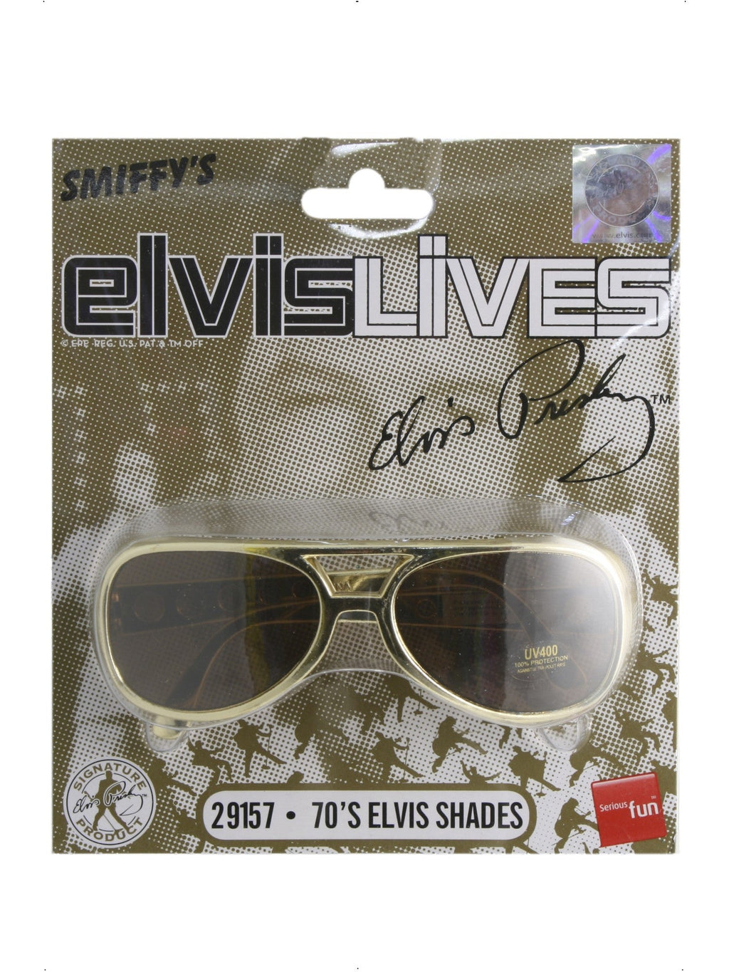 Elvis gold shades in their retail packaging