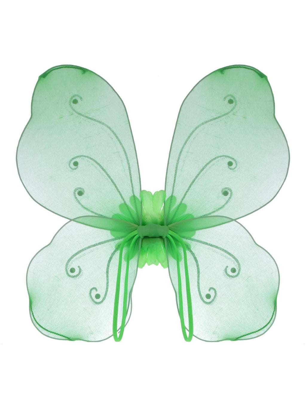 Green butterfly wings and wand set, alternate view