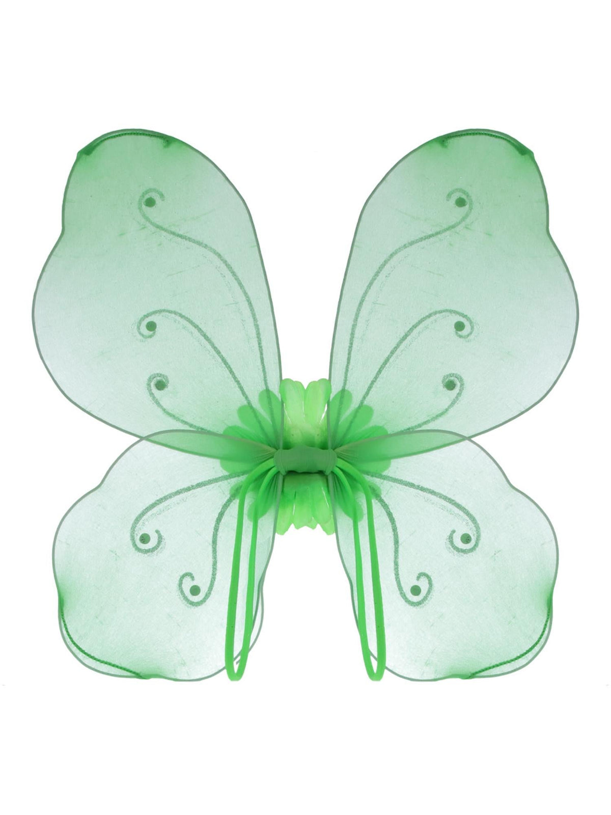 Green butterfly wings and wand set, alternate view