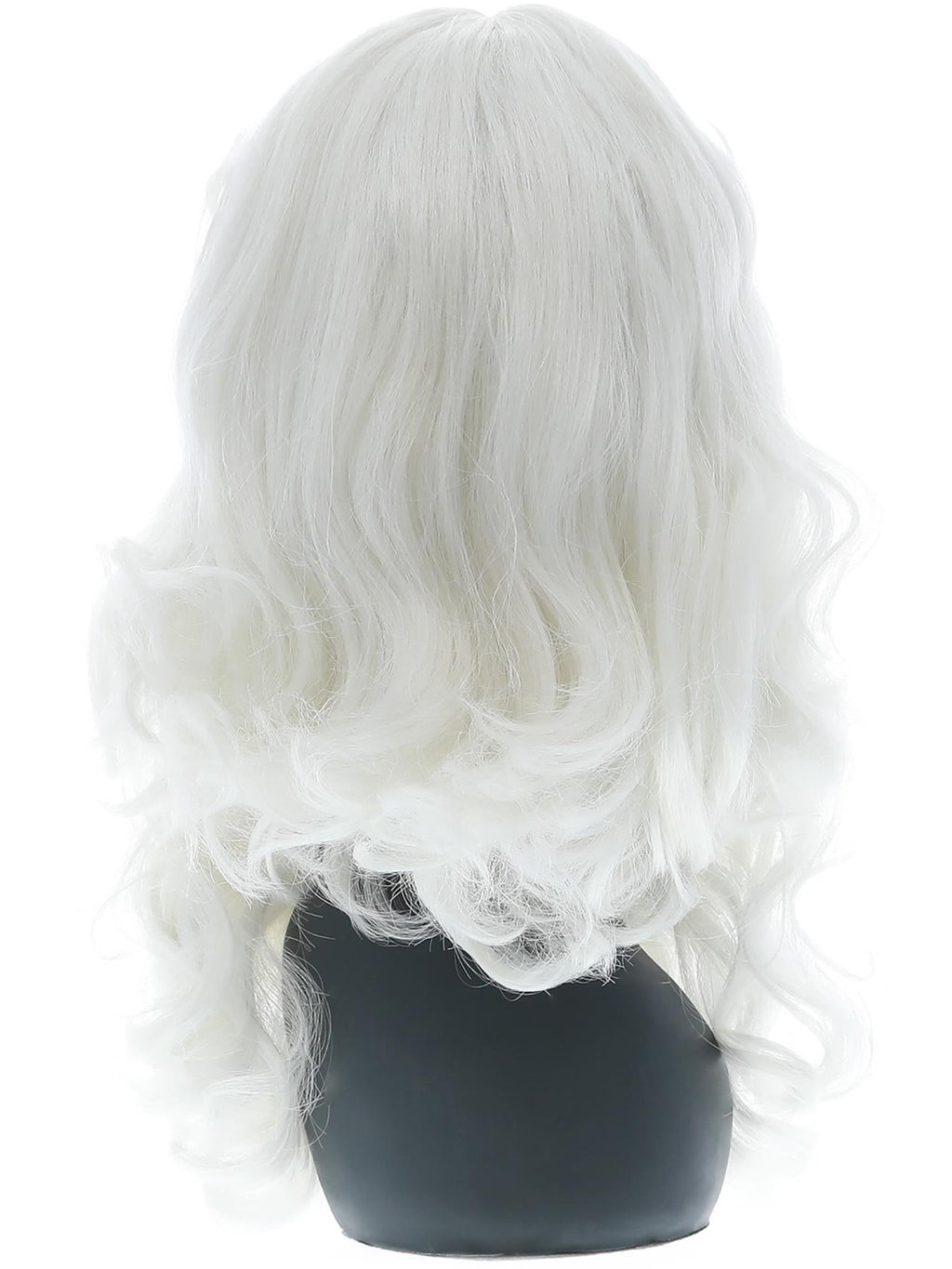 White Santa wig and beard set, back view