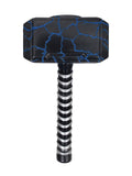 Thor Love and Thunder hammer with blue lightning pattern and silver gripped handle