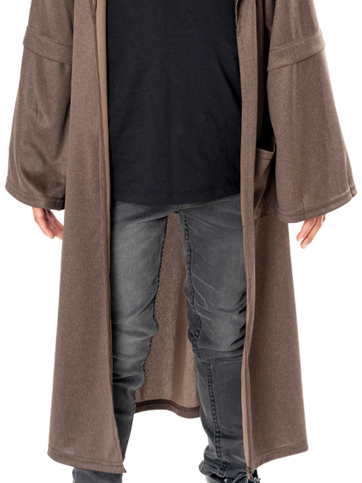 Close-up of the brown Obi Wan Kenobi robe with wide sleeves