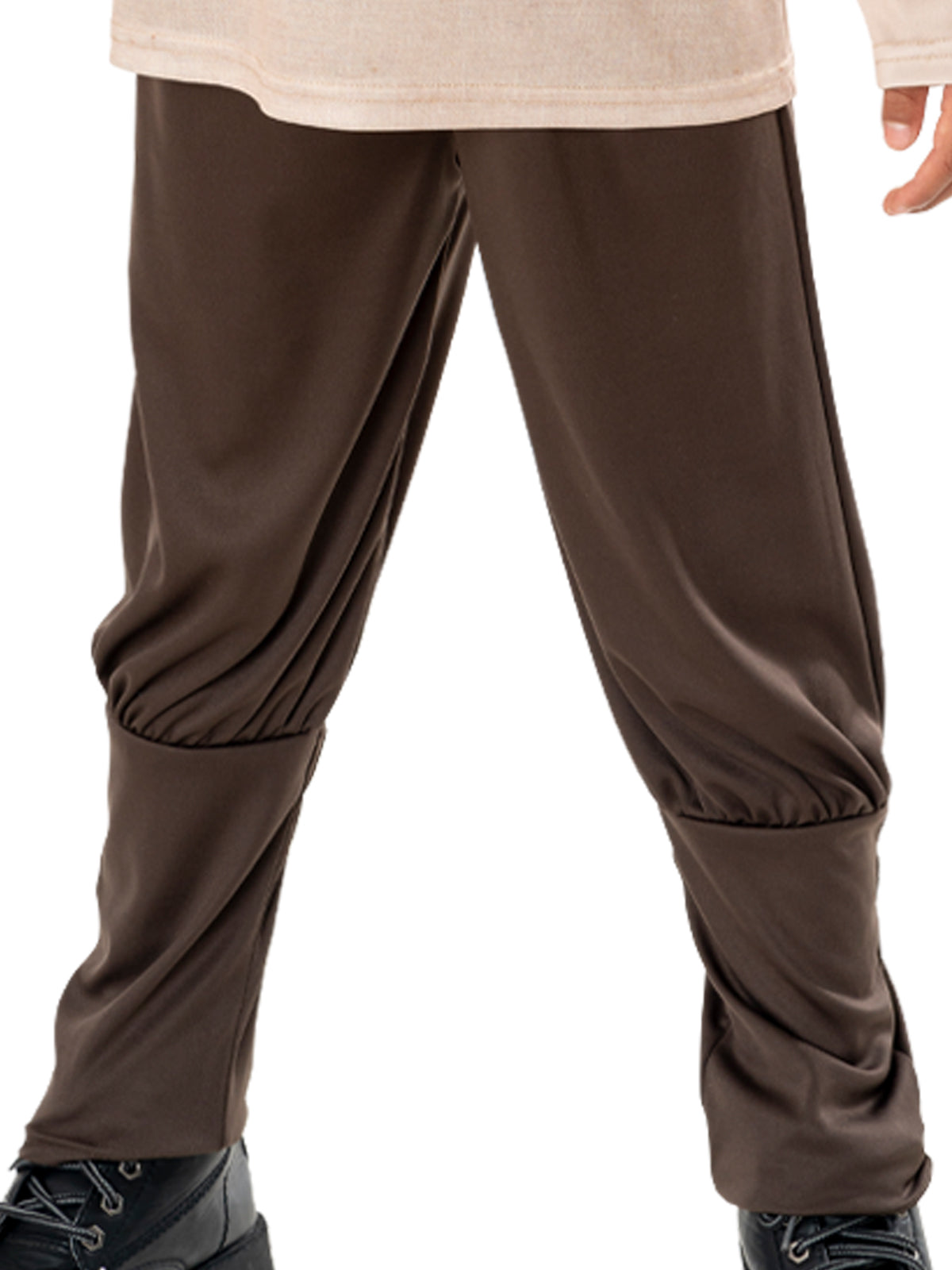 Close-up of the Obi-Wan Kenobi brown pants with printed lower leg detail