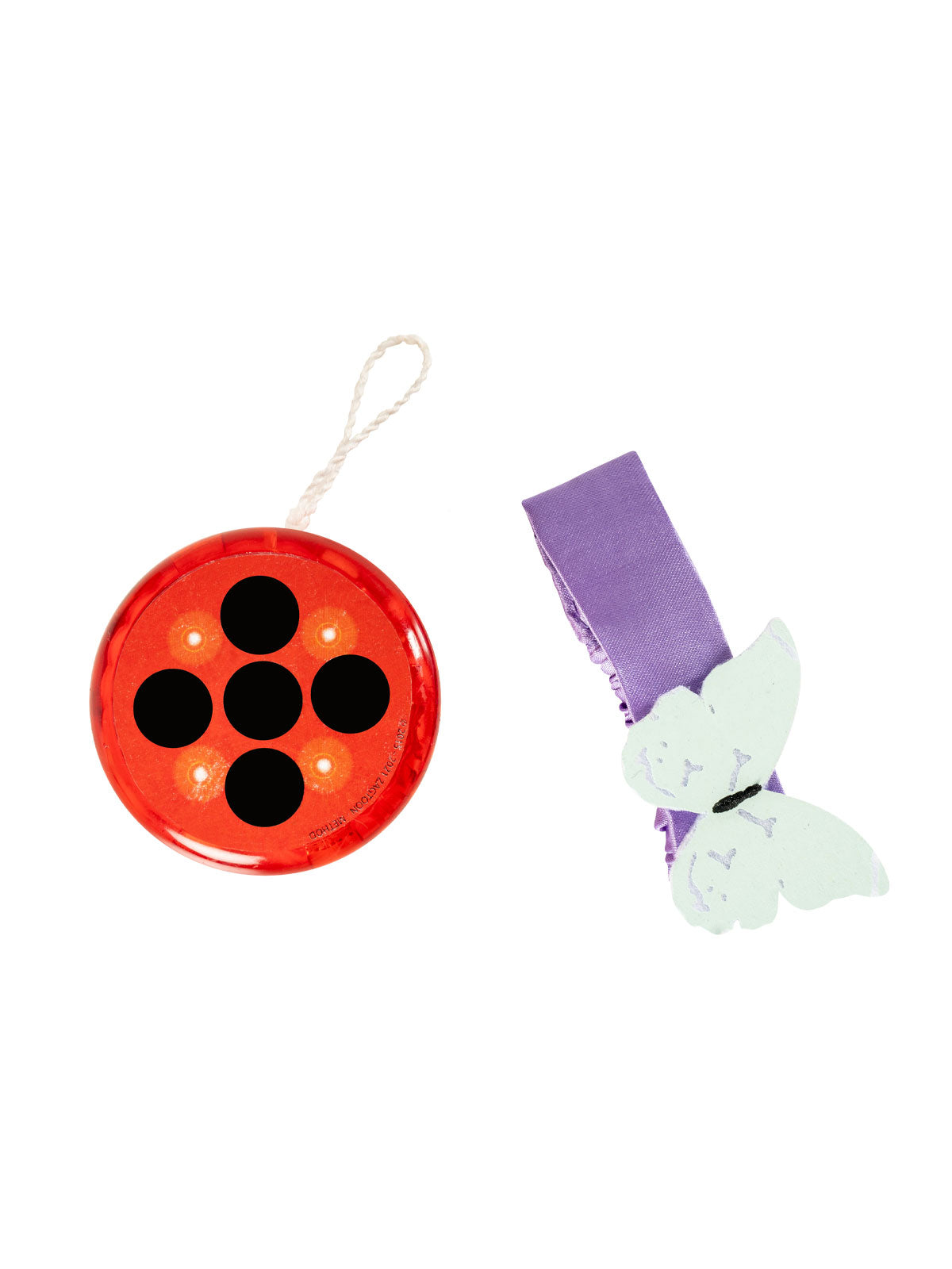 Red Miraculous Ladybug light-up yoyo and matching wristlet