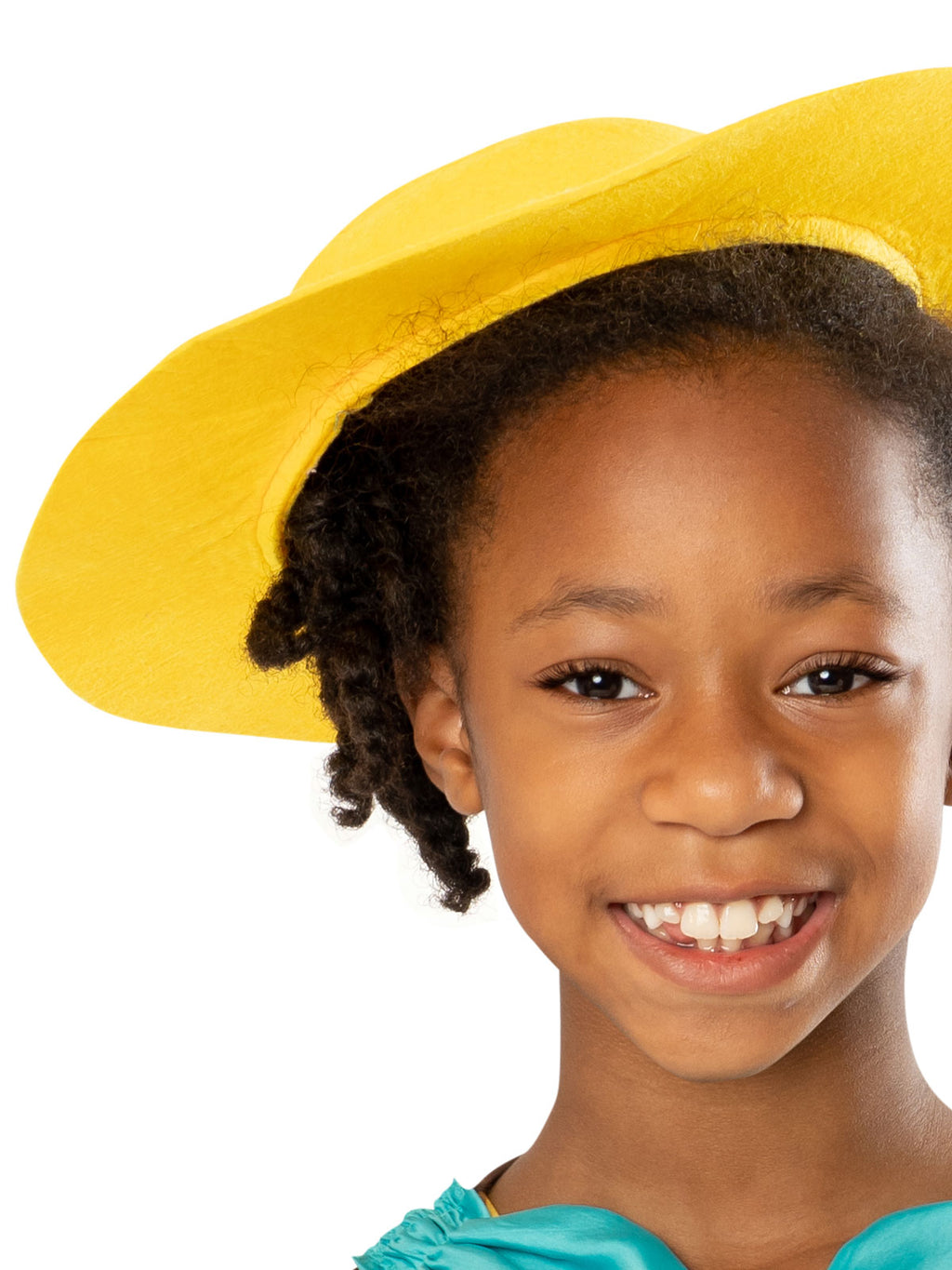 Close-up of the yellow cowgirl hat from the Dino Ranch Min costume